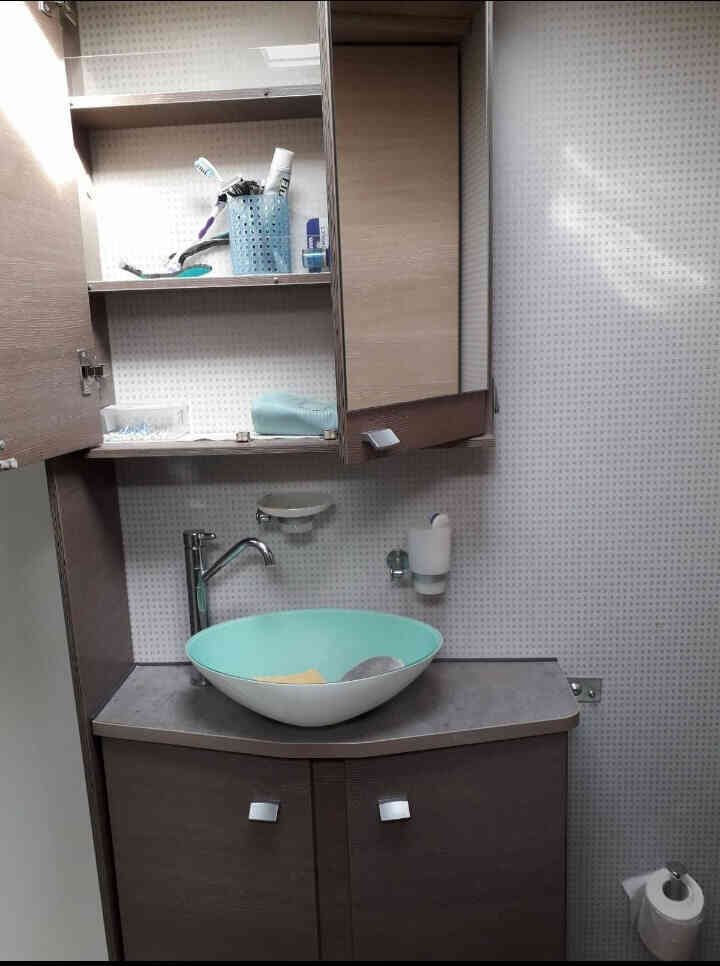 camping-car BAVARIA FJORD I 741  intérieur / salle de bain  et wc