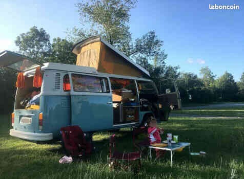 camping-car VOLKSWAGEN COMBI T2 WESTFALIA  extérieur / latéral droit