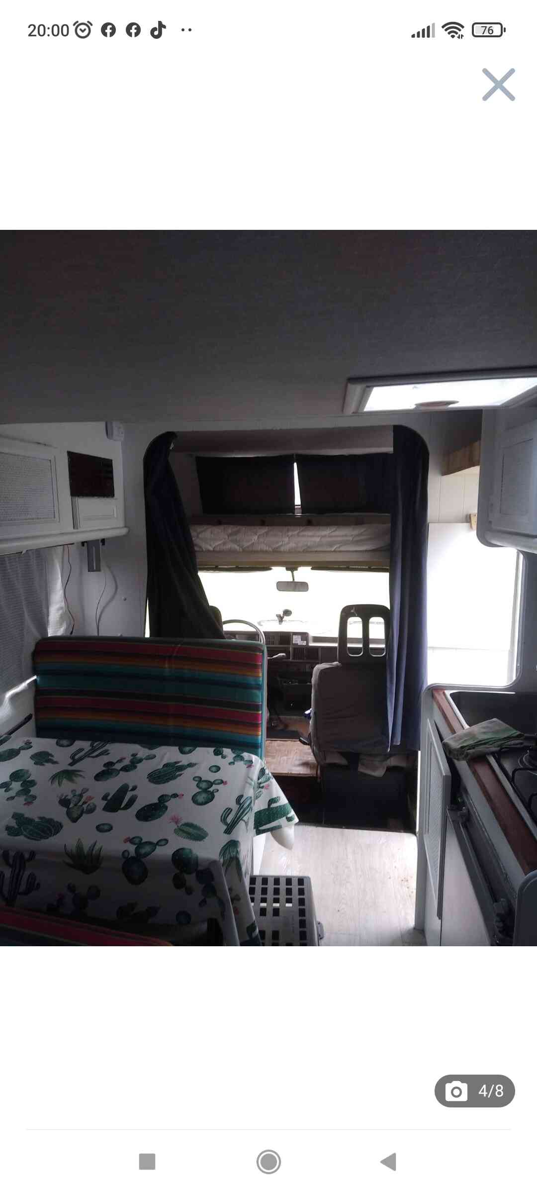 camping-car CITROEN C25  intérieur / couchage principal